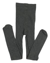 Tmavošedé melírované punčocháče