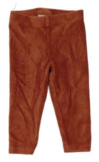 Skořicové žebrované sametové legíny C&A