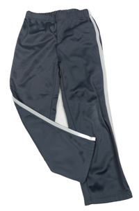 Tmavošedé sportovní funkční tepláky s pruhem Domyos