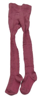 Vínové vzorované punčocháče