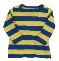 Petrolejovo-žluté pruhované triko Next