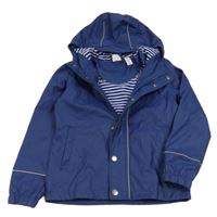 Tmavomodrá nepromokavá jarní bunda s kapucí L&D