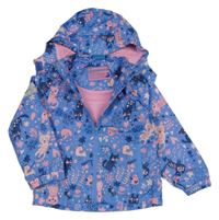 Modrá šusťáková jarní bunda s kočkami a kapucí Impidimpi