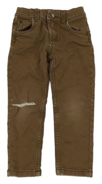 Hnědé teplákové rifle Topolino