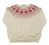 Krémový lehký svetr se vzorem Primark