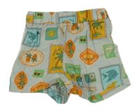 Světlemodro-barevné lehké vzorované kraťasy H&M