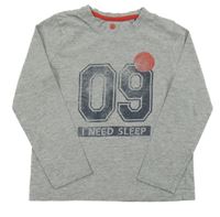 Šedé melírované triko s číslem a basketbalovým míčem Pepperts