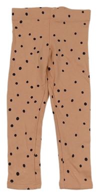 Růžové puntíkaté teplé legíny H&M