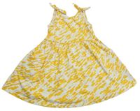 Bílo-žluté vzorované šaty Next