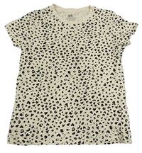 Smetnaovo-černé leopardí tričko H&M