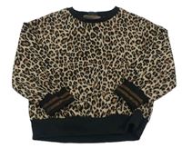 Hnědo-černá leopardí mikina Next