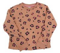 Starorůžová leopardí mikina Tu