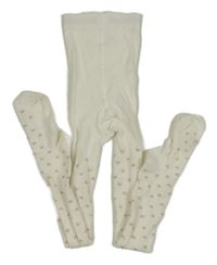 Bílé punčocháče se srdíčky 