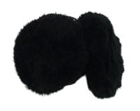 Černé chlupaté klapky na uši 