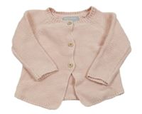 Světlerůžový propínací svetr Primark