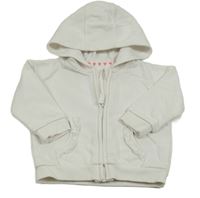 Bílá propínací mikina s kapucí George