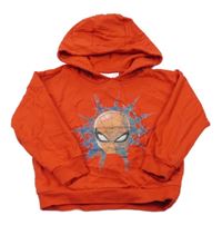 Červená mikina se Spidemanem a kapucí Marvel