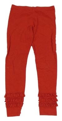 Červené legíny s volánky 