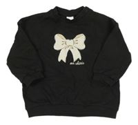 Antracitová mikina s mašlí H&M