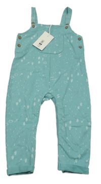 Nové - modré vzorované laclové tepláky dunnes