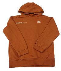 Hnědá mikina s nápisem a kapucí Primark