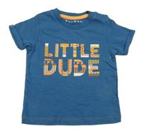 Modré tričko s nápisem Nutmeg