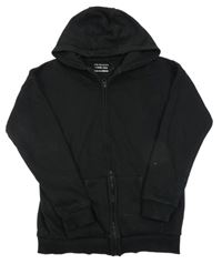 Černá propínací mikina s kapucí Primark