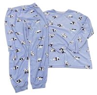 Lila plyšové pyžamo s pandami Primark
