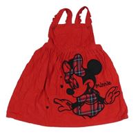 Červené manšestrové laclové šaty s Minnie George
