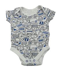 Bílé body s auty Tu