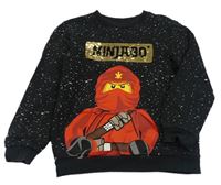 Černá mikina s fleky - Lego Ninjago Tu