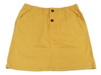 Hořčicová riflová sukně Little kids