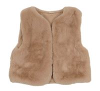 Růžová kožešinová podšitá vesta Next