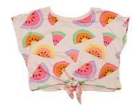 Růžové crop tričko s melouny Primark