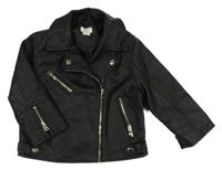 Černý koženkový křivák River Island