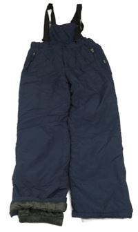 Tmavomodré šusťákové laclové oteplovačky Outburst