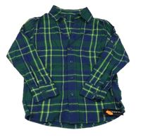 Nové - Tmavomodro-zelená kostkovaná košile Dunnes