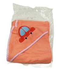 Nové - Korálová froté osuška s kapucí s autem 