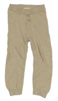 Béžové pletené tepláky Lupilu