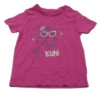 Fialové tričko s krávou 