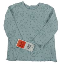 Nové - Modro-zelené triko - Medvídek Pú George