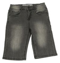 Šedé teplákové riflové kraťasy Chapter young