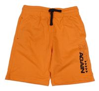 Oranžové teplákové kraťasy s nápisem F&F