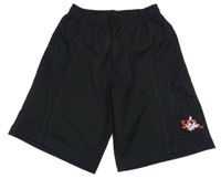 Černé sportovní kraťasy s potiskem Pocopiano