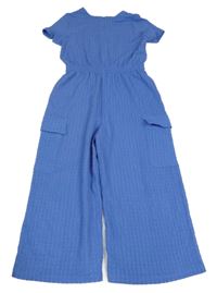Modrý žebrovaný kalhotový overal Primark