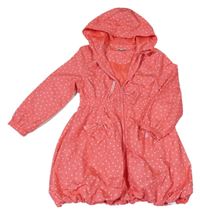 Korálová šusťáková podzimní parka s hvězdami a kapucí M&S