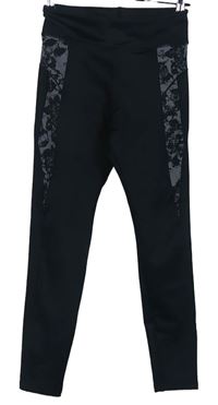 Dámské černo-vzorované sportovní legíny M&S