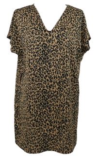 Dámská béžovo-černá vzorovaná halenka F&F