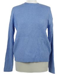 Dámský světlemodrý žebrovaný svetr M&S