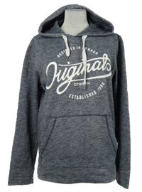 Pánská tmavomodrá melírovaná mikina s nápisy a kapucí Jack& Jones 